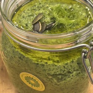Väeviljade Basiiliku-Avokaado ja Indiapähkli pesto